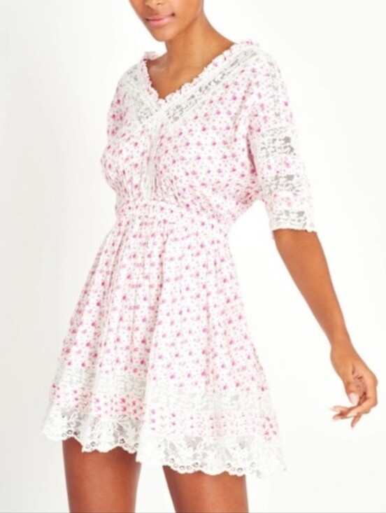 LoveShackFancy Dresses & Skirts - LOVESHACKFANCY NEWTON FLORAL LACE MINI DRESS XS
